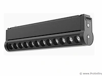 10 x alfa led spot lineaire op magnetische rail 48v - 4000k neutraal wit -18w - zwart - afbeelding 1 van  5