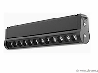 10 x alfa led spot lineaire op magnetische rail 48v - 4000k neutraal wit -18w - zwart - afbeelding 1 van  5