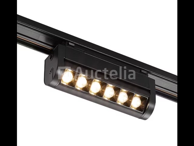 10 x alfa led spot op magnetische rail 48v - 4000k neutraal wit -12w - zwart - afbeelding 1 van  4