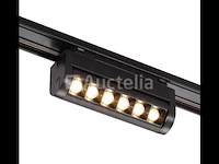 10 x alfa led spot op magnetische rail 48v - 4000k neutraal wit -12w - zwart