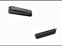 10 x alfa lineaire led-spot voor magnetische rail 48v – 12w – zwart. - afbeelding 2 van  4