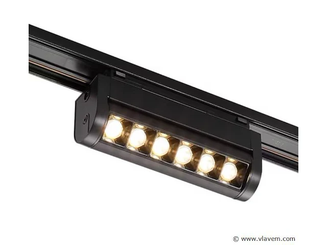 10 x alfa lineaire led-spot voor magnetische rail 48v – 12w – zwart. - afbeelding 1 van  4