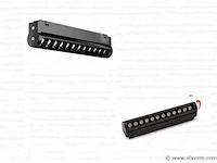 10 x alfa lineaire led-spot voor magnetische rail 48v – 12w – zwart. - afbeelding 2 van  4