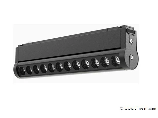 10 x alfa lineaire led-spot voor magnetische rail 48v – 18w – zwart. - afbeelding 1 van  5