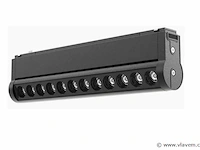 10 x alfa lineaire led-spot voor magnetische rail 48v – 18w – zwart. - afbeelding 1 van  5