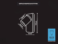 10 x bedlamp wandlamp gu10 armatuur cilinder wit en zwart draaibaar - afbeelding 4 van  4