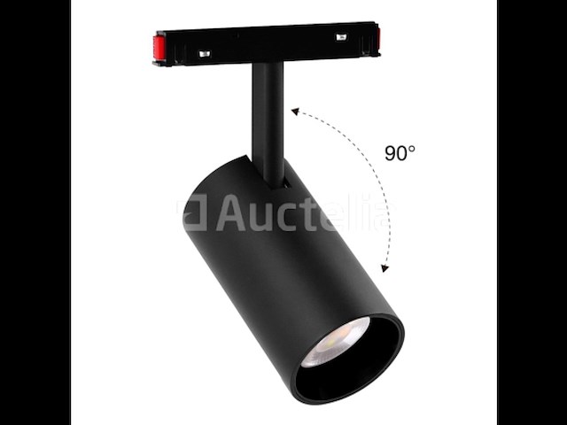 10 x bery led spot op magnetische rail 48v - 4000k neutraal wit -20w - zwart - afbeelding 5 van  5