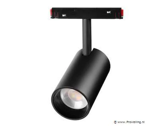 10 x bery led spot op magnetische rail 48v - 4000k neutraal wit -20w - zwart - afbeelding 1 van  5