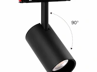 10 x bery led spot op magnetische rail 48v - 4000k neutraal wit -20w - zwart - afbeelding 2 van  5