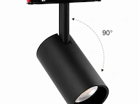 10 x bery led spot op magnetische rail 48v - 4000k neutraal wit -20w - zwart - afbeelding 3 van  6