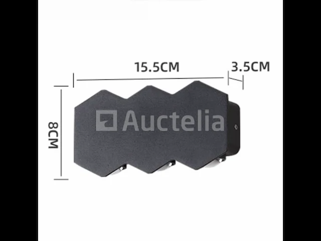 10 x bi-directionele led wandlamp – 6w – 3500k – ip54 – zwart – sw-51-3 - afbeelding 2 van  5