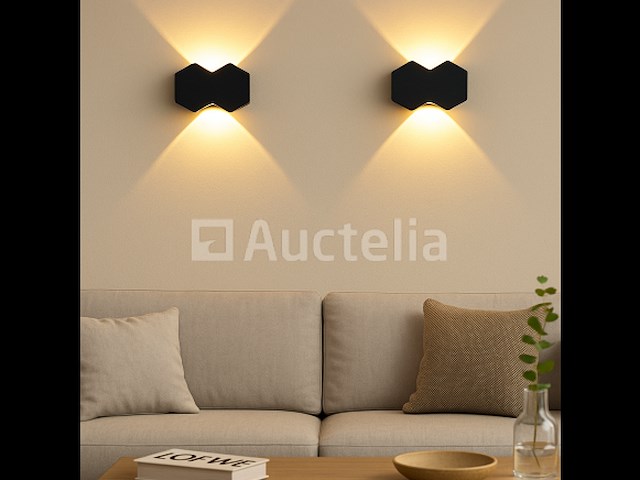 10 x bidirectionele led wandlamp – 4w – 3500k – ip54 – zwart – sw-51-2 - afbeelding 3 van  4