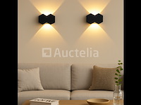10 x bidirectionele led wandlamp – 4w – 3500k – ip54 – zwart – sw-51-2 - afbeelding 3 van  4