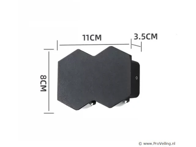 10 x bidirectionele led wandlamp – 4w – 3500k – ip54 – zwart – sw-51-2 - afbeelding 3 van  5