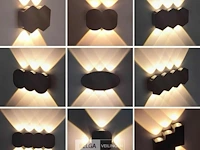 10 x bidirectionele led wandlamp – 4w – 3500k – ip54 – zwart – sw-51-2 - afbeelding 5 van  6