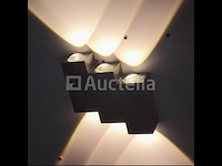 10 x bidirectionele led wandlamp – 6w – 3500k – ip54 – zwart – sw-45-3 - afbeelding 2 van  3