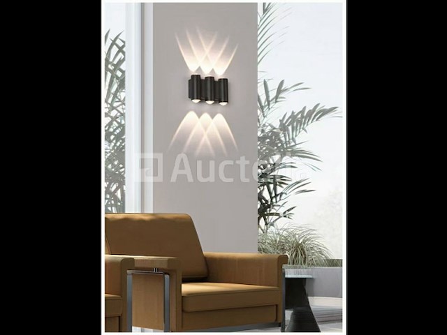 10 x bidirectionele led wandlamp – 6w – 3500k – ip54 – zwart – sw-47-3 - afbeelding 3 van  3