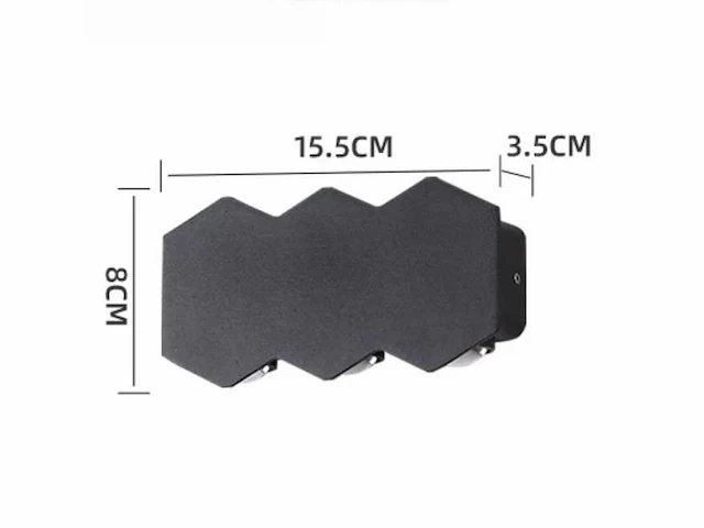 10 x bidirectionele led wandlamp – 6w – 3500k – ip54 – zwart – sw-51-3 - afbeelding 3 van  5
