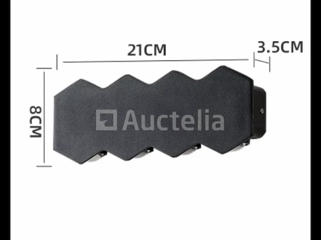 10 x bidirectionele led wandlamp – 8w – 3500k – ip54 – zwart – sw-51-4 - afbeelding 5 van  5