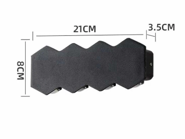 10 x bidirectionele led wandlamp – 8w – 3500k – ip54 – zwart – sw-51-4 - afbeelding 3 van  5
