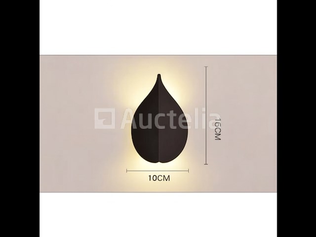 10 x bladvorm led wandlamp – 2 x 3w – 3500k neutraal wit – zwart – ip54 (sw-239) - afbeelding 2 van  3