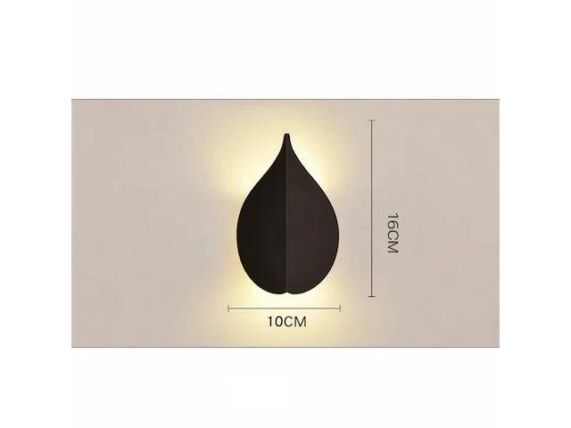 10 x bladvorm led wandlamp – 2 x 3w – 3500k neutraal wit – zwart – ip54 (sw-239) - afbeelding 4 van  4