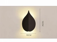 10 x bladvorm led wandlamp – 2 x 3w – 3500k neutraal wit – zwart – ip54 (sw-239) - afbeelding 4 van  4