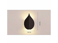 10 x bladvorm led wandlamp – 2 x 3w – 3500k neutraal wit – zwart – ip54 (sw-239) - afbeelding 3 van  3