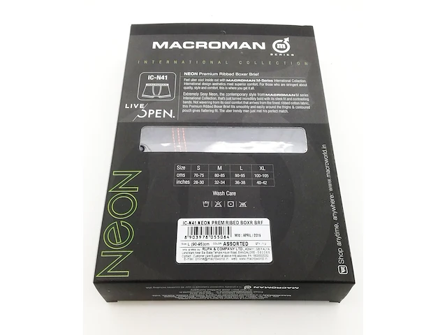 10 x boxershort - macroman - neon - maat s - mix kleuren - afbeelding 2 van  3