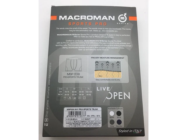 10 x boxershort - macroman - sports pro - maat l - afbeelding 4 van  5