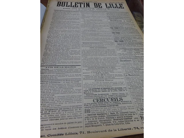 10 x bulletin de lille 1916 duits toezicht - afbeelding 1 van  2