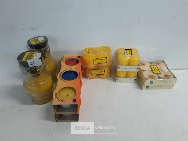10 x citronella kaarsen mix - afbeelding 1 van  3
