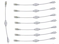 10 x connectoren voor neon led strip –monochroom – 10 pin – 220-240v – binnen/buiten - afbeelding 2 van  4