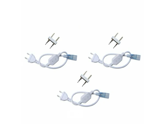 10 x connectoren voor neon led strip –monochroom – 10 pin – 220-240v – binnen/buiten - afbeelding 1 van  5
