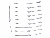 10 x connectoren voor neon led strip –monochroom – 10 pin – 220-240v – binnen/buiten - afbeelding 2 van  4