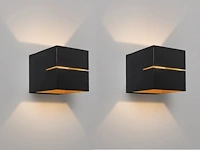 10 x cube split wand opbouw spot zwart/goud - afbeelding 1 van  9