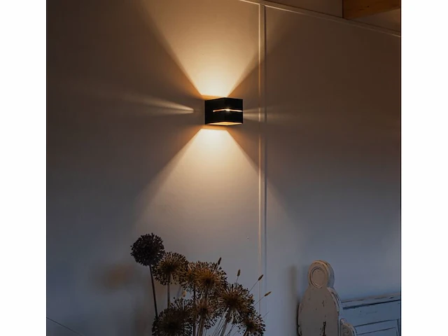 10 x cube split wand opbouw spot zwart/goud - afbeelding 2 van  9