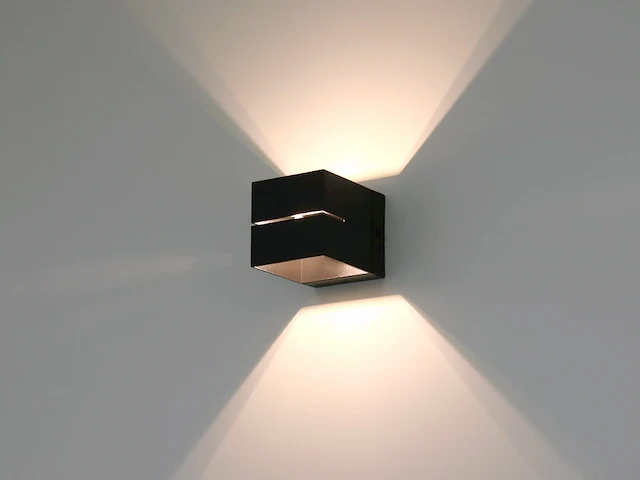 10 x cube split wand opbouw spot zwart/goud - afbeelding 6 van  9