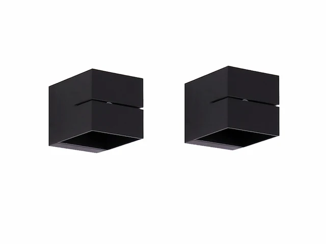 10 x cube split wand opbouw spot zwart/goud - afbeelding 7 van  9