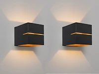 10 x cube split wand opbouw spot zwart/goud - afbeelding 8 van  9