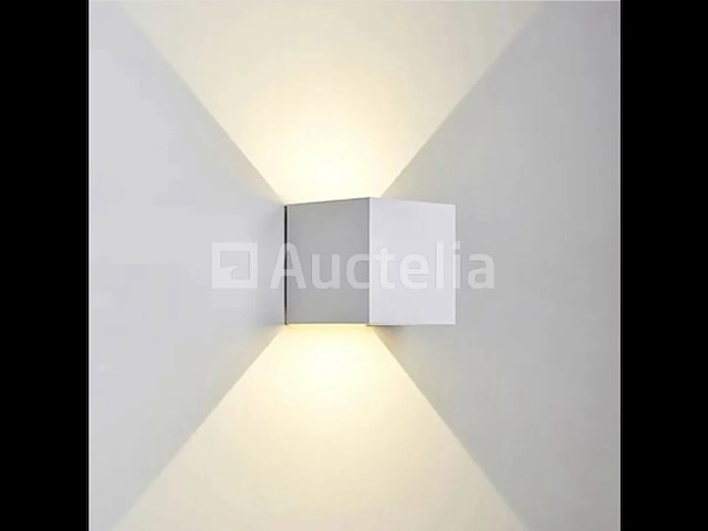 10 x cube tweerichtings led wandlampanc – 2x5w – 3500k neutraal wit – ip54 (sw-2312-2) - afbeelding 4 van  5
