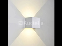 10 x cube tweerichtings led wandlampanc – 2x5w – 3500k neutraal wit – ip54 (sw-2312-2) - afbeelding 4 van  5