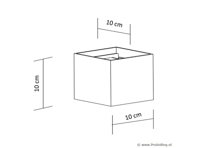 10 x cube tweerichtings led wandlampanc – 2x5w – 3500k neutraal wit – ip54 (sw-2312-2) - afbeelding 4 van  5