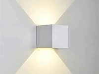10 x cube tweerichtings led wandlampanc – 2x5w – 3500k neutraal wit – ip54 (sw-2312-2) - afbeelding 2 van  5