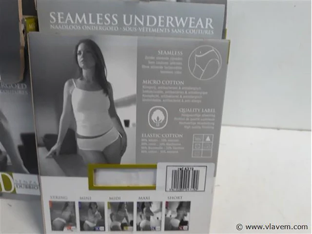 10 x damesonderbroek maat s wit/zwart - afbeelding 2 van  2