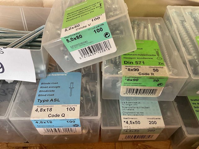 10 x dozen houtdraadbouten; nagels; blinde revetten - afbeelding 4 van  6