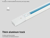 10 x eenfase rail – 1 m – witc – aluminium – ip20 – inclusief montageset - afbeelding 1 van  3