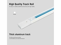 10 x eenfase rail – 1 m – witc – aluminium – ip20 – inclusief montageset - afbeelding 1 van  3