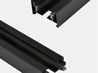 10 x eenfase rail – 1 m – zwart – aluminium – ip20 – inclusief montageset - afbeelding 3 van  3