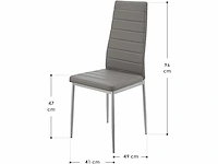 10 x eetkamerstoelen - 6 grijze stoelen - 4 witte stoelen - afbeelding 3 van  3